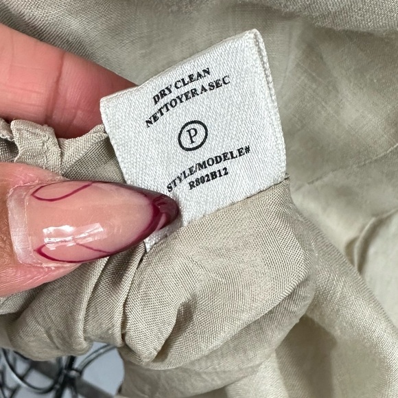 Robert Rodriguez beaded tan peplum blouse size 0 - Picture 11 of 13